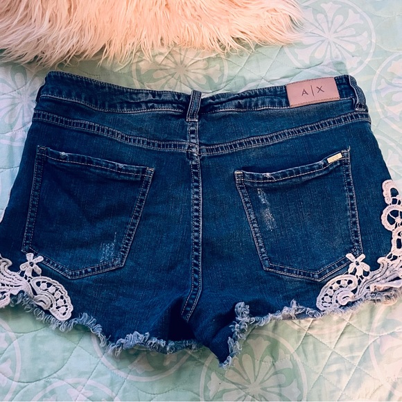 Armani Exchange Lace inset Shorts - Picture 2 of 5
